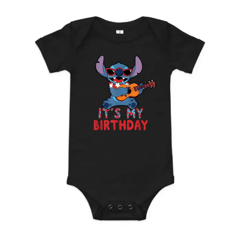 Disney Lilo & Stitch Tropical Party It’s My Birthday Baby Onesie