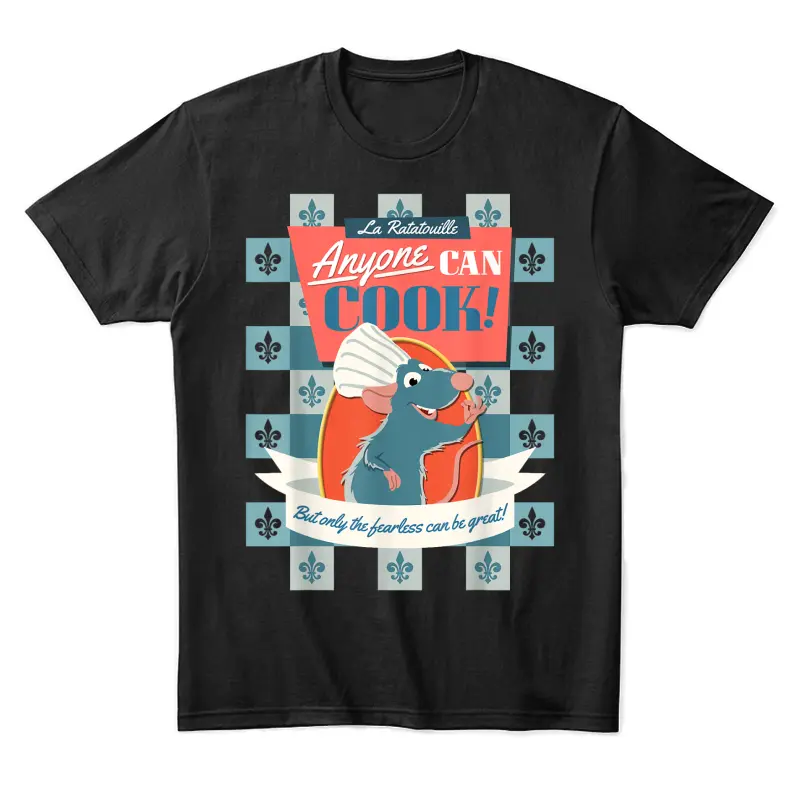 Disney Pixar Ratatouille Remy Anyone Can Cook Poster Unisex Staple T-Shirt