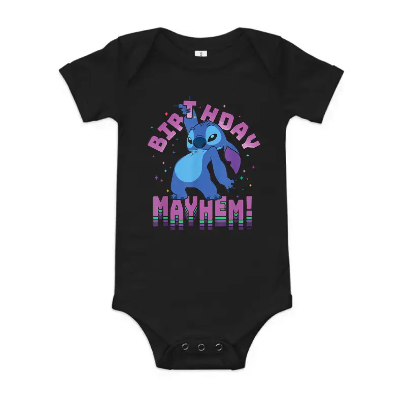 Disney Lilo & Stitch Disco Dance Birthday Mayhem! Baby Onesie