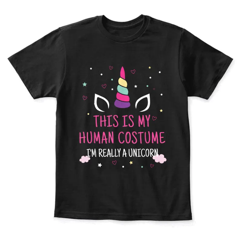 This Is My Human Costume I'm Really A Unicorn Youth Staple T-Shirt