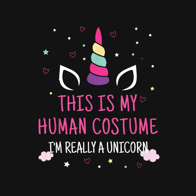 This Is My Human Costume I'm Really A Unicorn Youth Staple T-Shirt