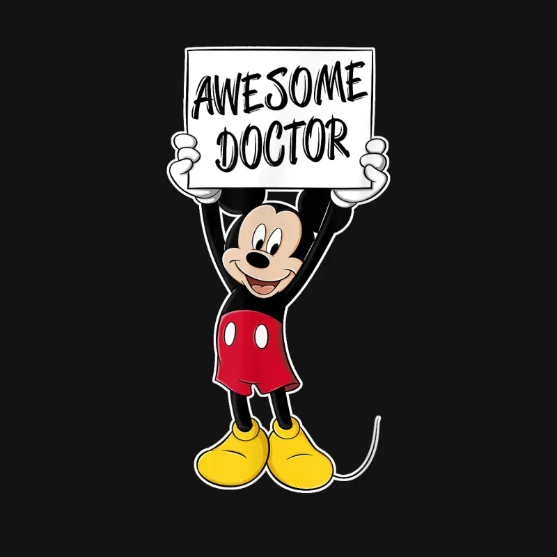 Disney Mickey Mouse Awesome Doctor Unisex Long Sleeve T-Shirt