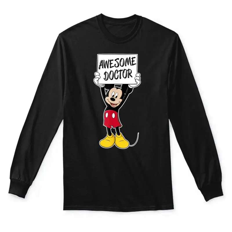 Disney Mickey Mouse Awesome Doctor Unisex Long Sleeve T-Shirt