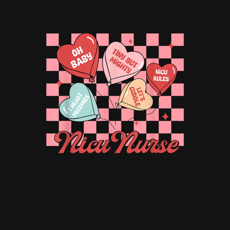Groovy Heart Candy Nicu Nurse Valentines Day Youth Staple T-Shirt