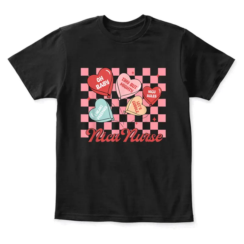 Groovy Heart Candy Nicu Nurse Valentines Day Youth Staple T-Shirt
