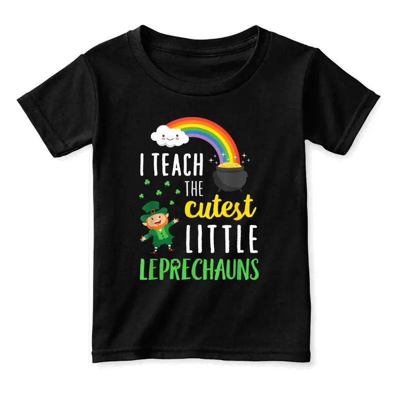 I Teach The Cutest Little Leprechauns T Shirt School Cute Toddler Staple T-Shirt