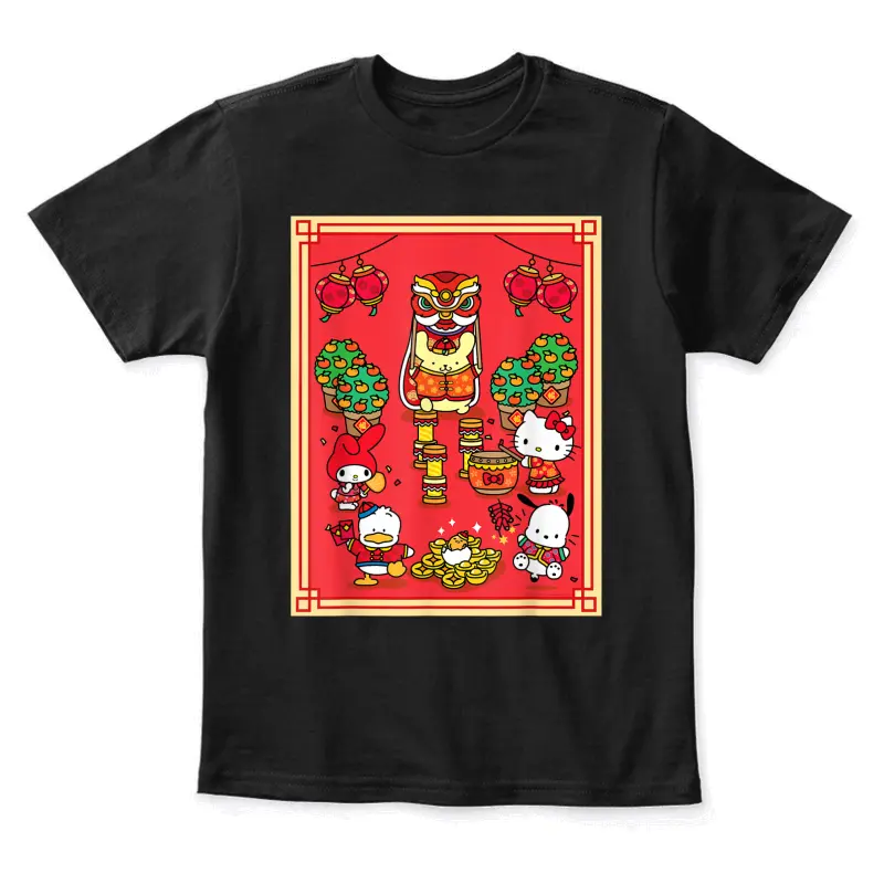 Hello Kitty And Friends Happy Lunar New Year Youth Staple T-Shirt