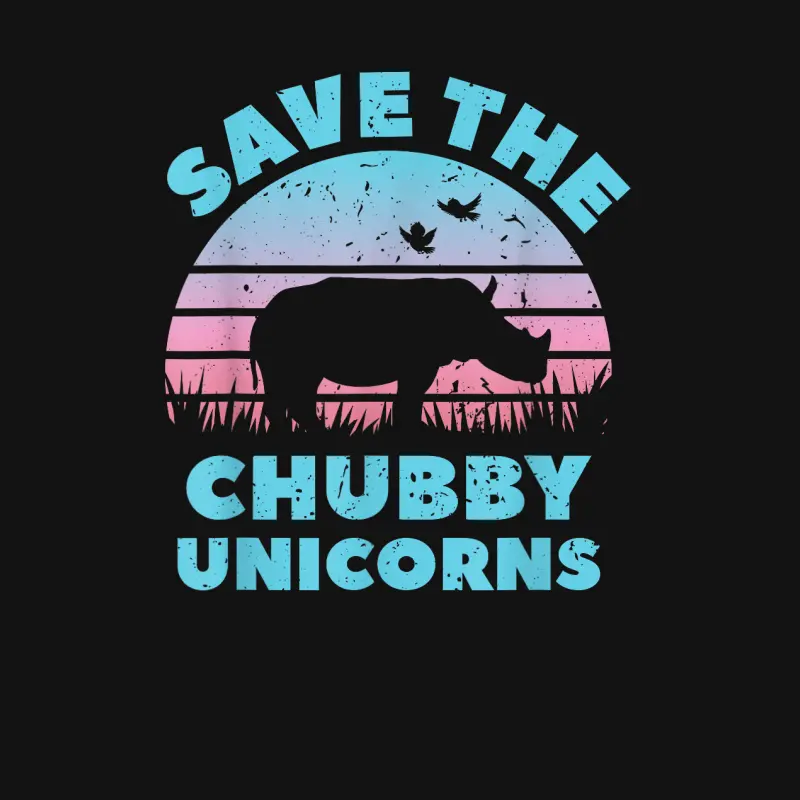Save The Chubby Unicorns Unisex Long Sleeve T-Shirt