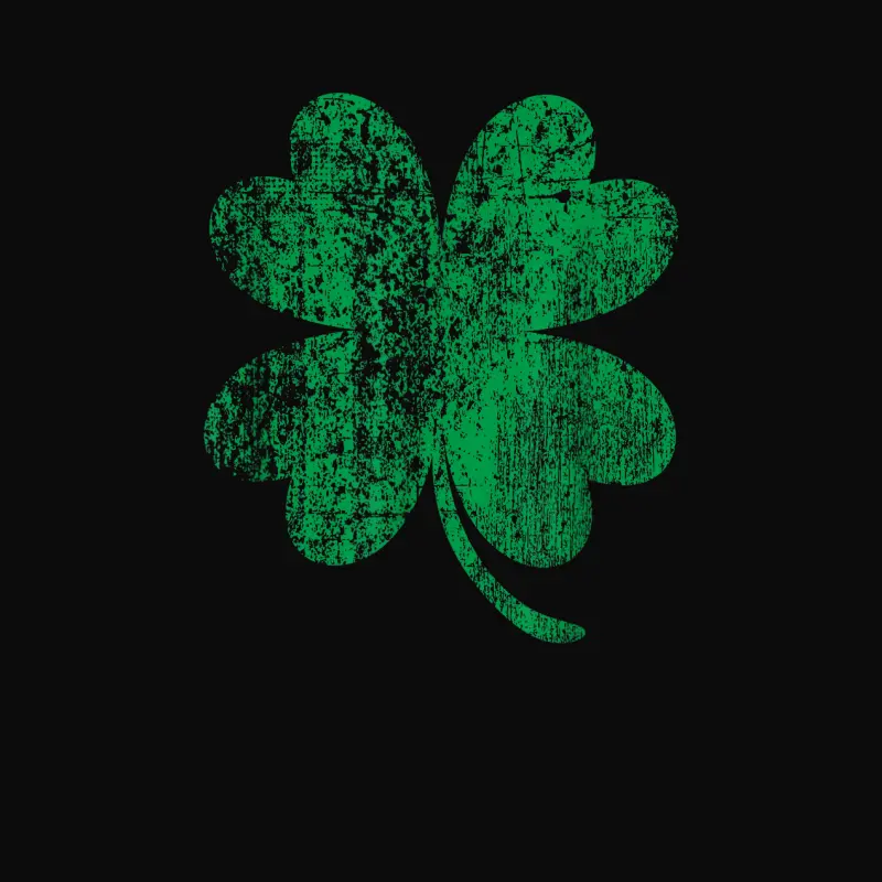 Vintage Faded Retro Four Leaf Clover St Patricks Day Unisex Staple T-Shirt