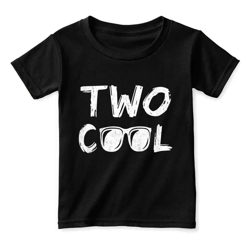 Two Cool 2Nd Birthday Gift 2 Year Old Boy Second Bday Toddler Staple T-Shirt