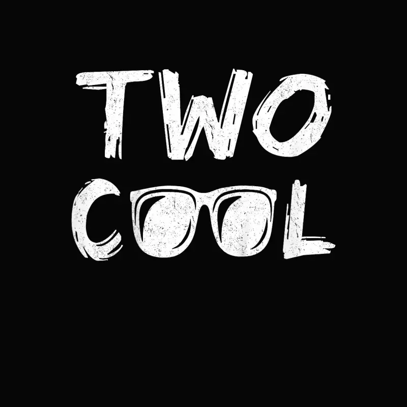 Two Cool 2Nd Birthday Gift 2 Year Old Boy Second Bday Toddler Staple T-Shirt