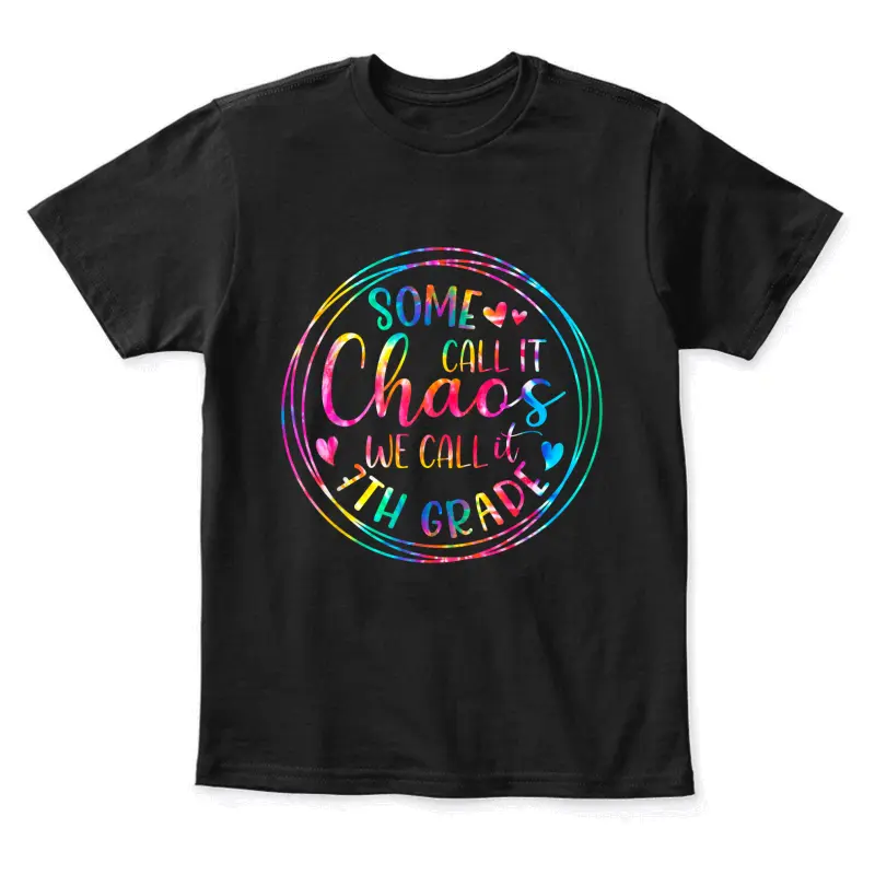 Some Call It Chaos We Call It 7Th Grade Teacher Appreciation Youth Staple T-Shirt