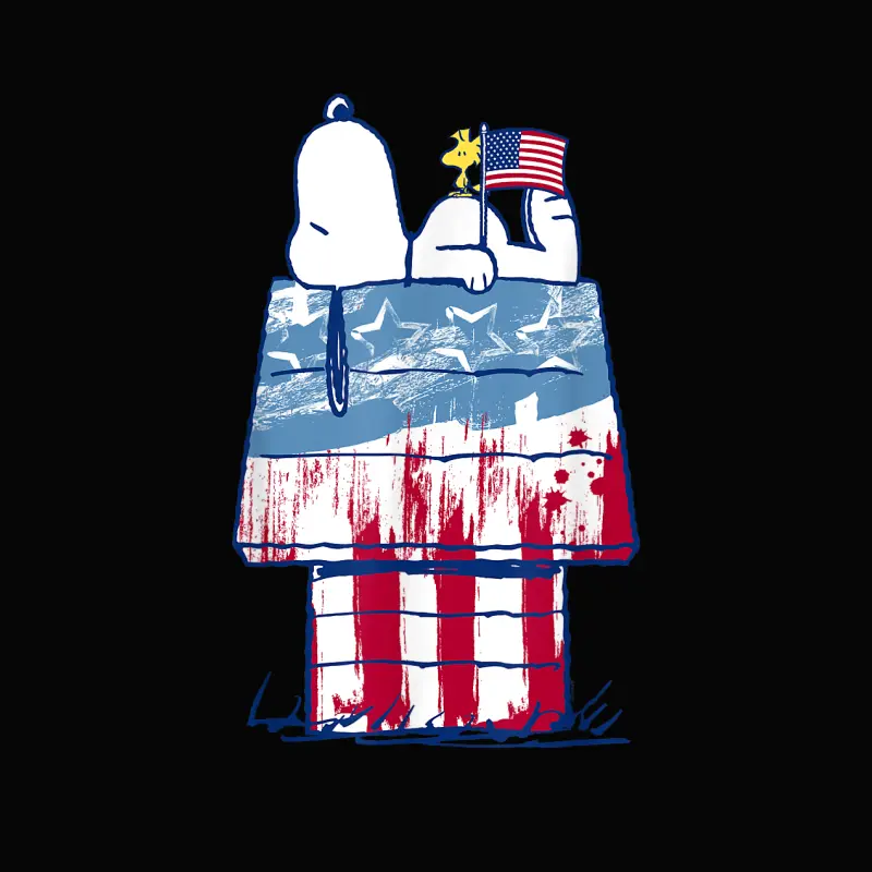 Peanuts Usa Wood House Snoopy Toddler Staple T-Shirt