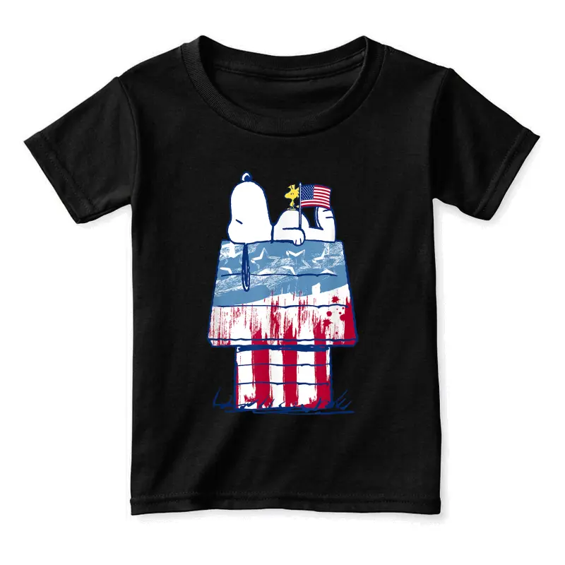 Peanuts Usa Wood House Snoopy Toddler Staple T-Shirt