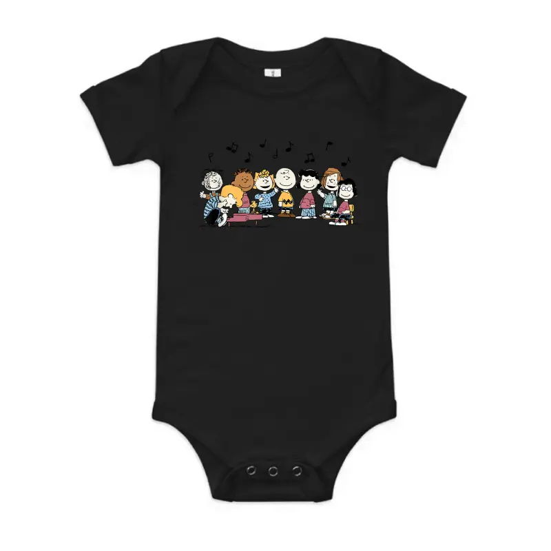 Peanuts - Schroeder Pigpen Franklin Lucy Charlie Sally Music Baby Onesie