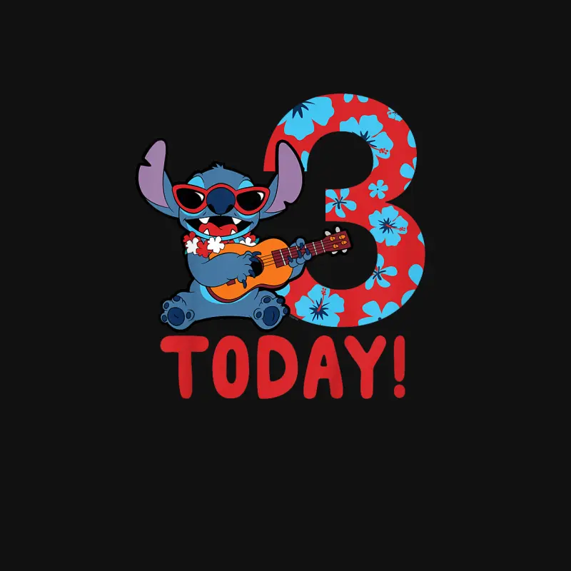 Kids Disney Lilo & Stitch Tropical Birthday 3 Years Old Today Baby Onesie