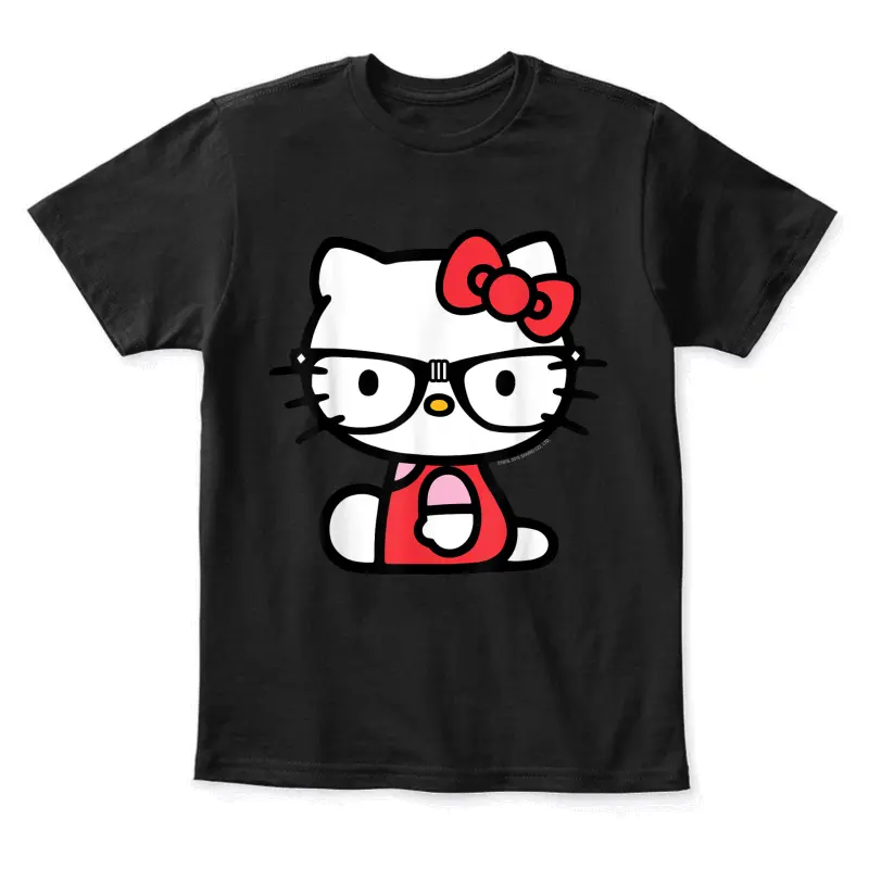 Hello Kitty Nerd Glasses Tee Shirt Youth Staple T-Shirt