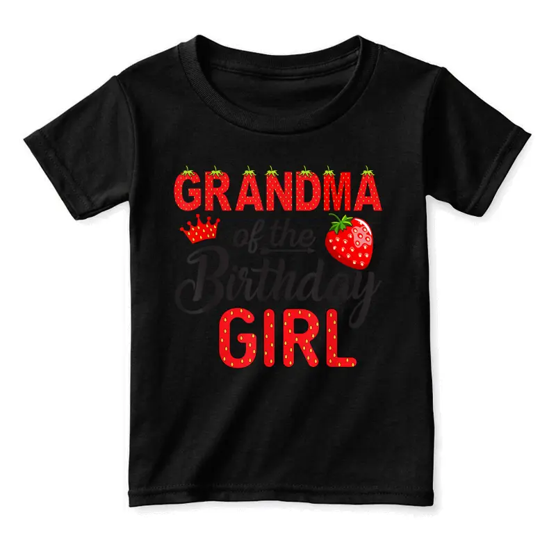 Grandma Of The Birthday Girl 1St Birthday Girl Strawberry Toddler Staple T-Shirt