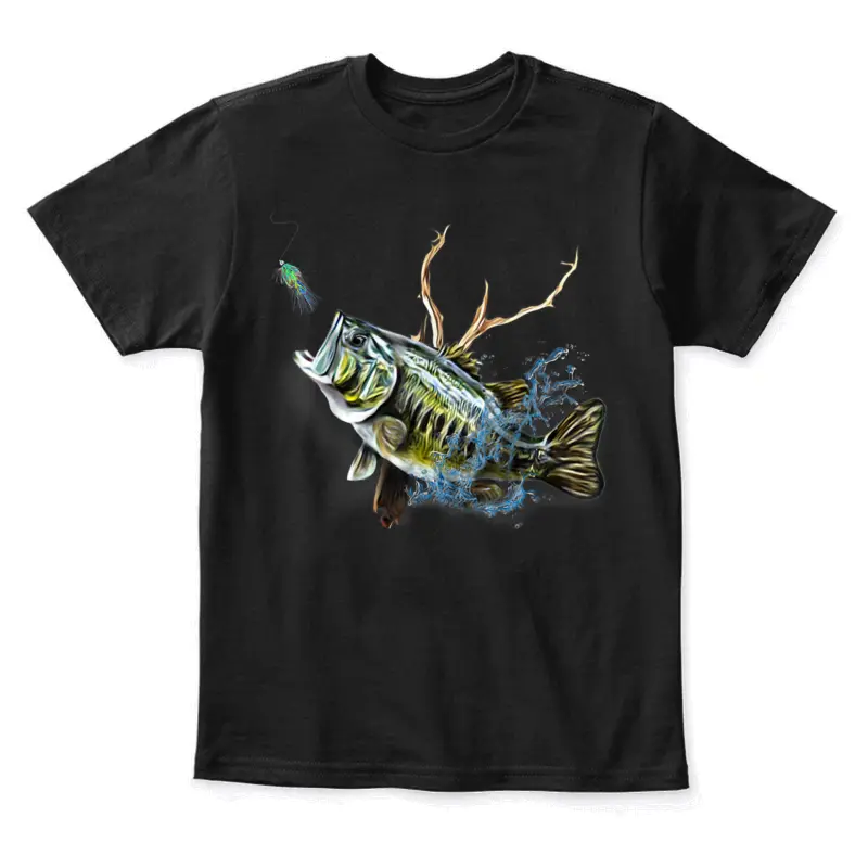 Largemouth Bass Fishing - Men, Women & Kids Largemouth Bass Youth Staple T-Shirt