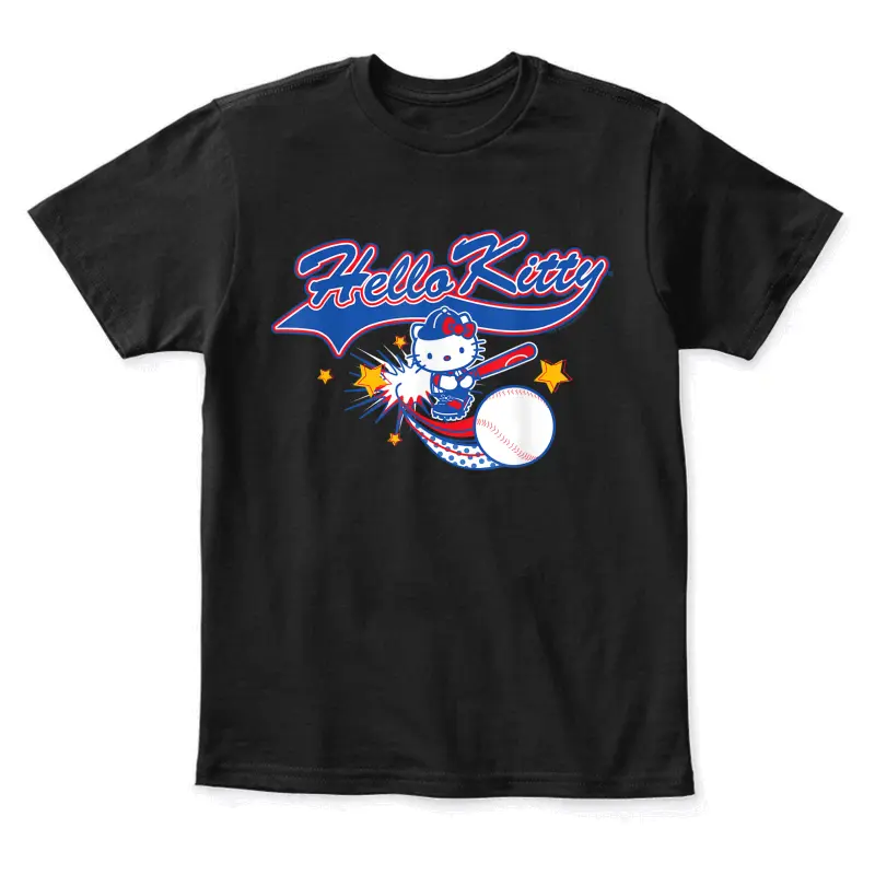 Hello Kitty Home Run Baseball Softball Tee Shirt Youth Staple T-Shirt