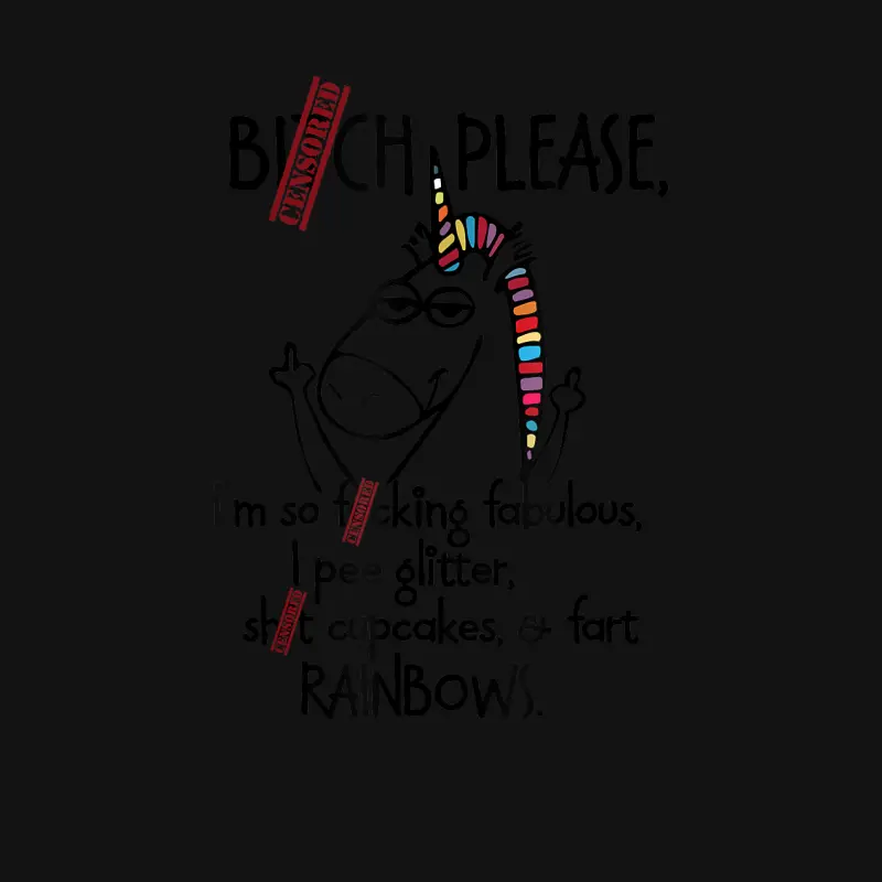Bitch Please Rainbow Funny Unicorn Unisex Youth Staple T-Shirt