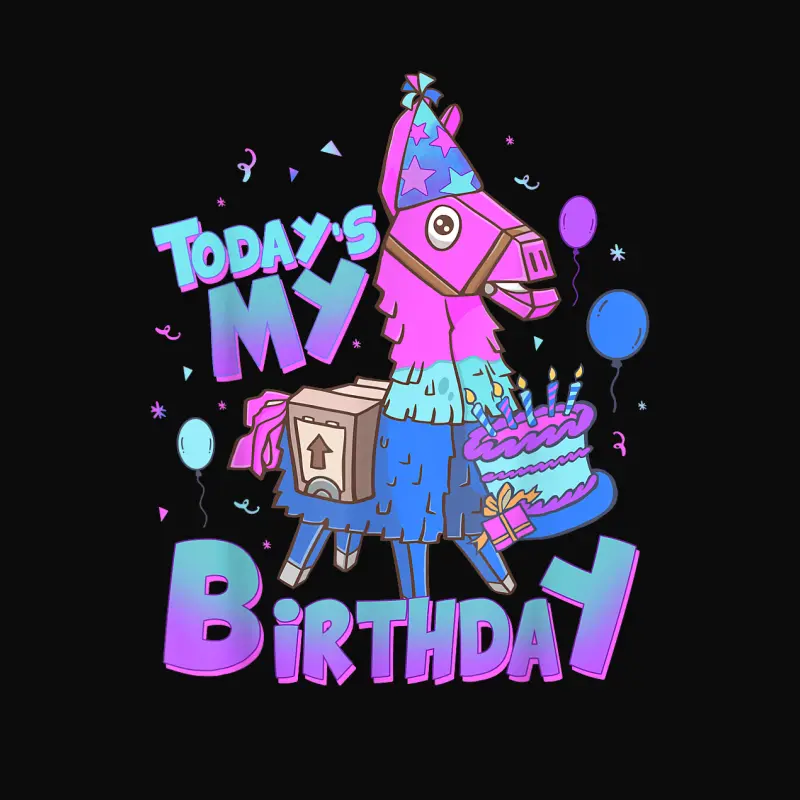 Todays My Birthday Llama Birthday Boy Kids Youth Llama Decor Unisex Staple T-Shirt
