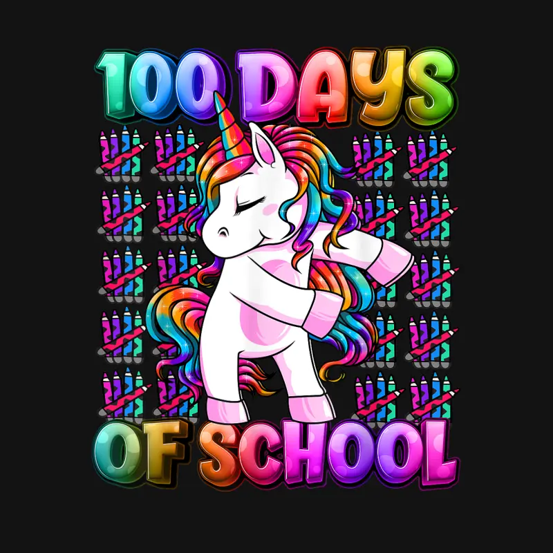 100 Days Of School Unicorn 100 Days Smarter 100Th Day Youth Staple T-Shirt
