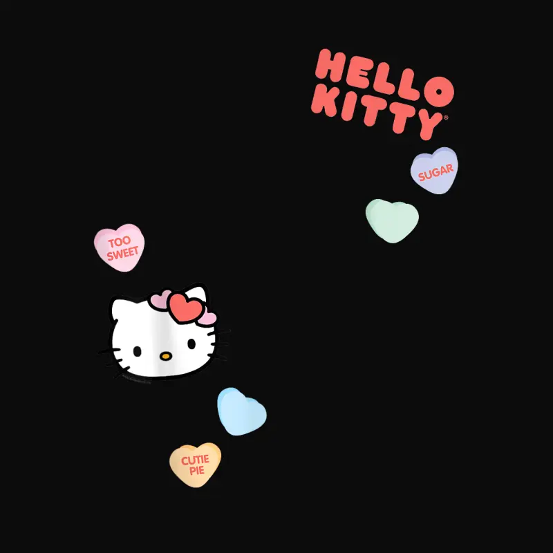 Hello Kitty Candy Hearts Valentine Tee Shirt Unisex Staple T-Shirt