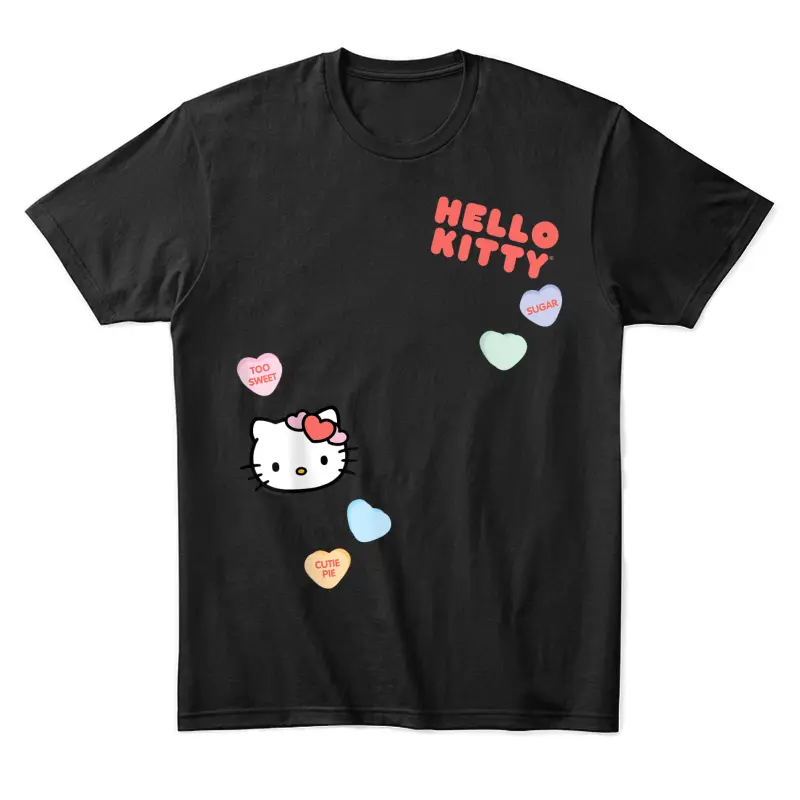 Hello Kitty Candy Hearts Valentine Tee Shirt Unisex Staple T-Shirt