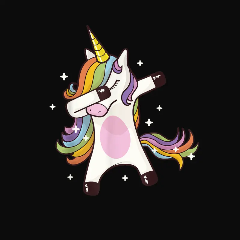 Dabbing Unicorn Unisex Staple T-Shirt