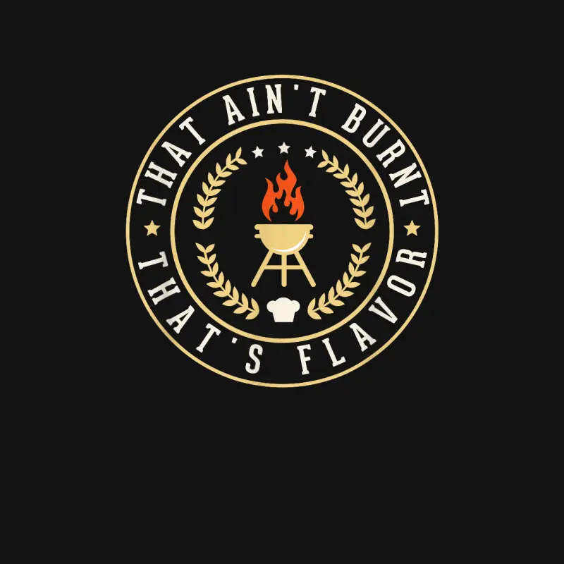 That Aint Burnt Thats Flavor Funny Kitchen Chef Cooking Unisex Long Sleeve T-Shirt