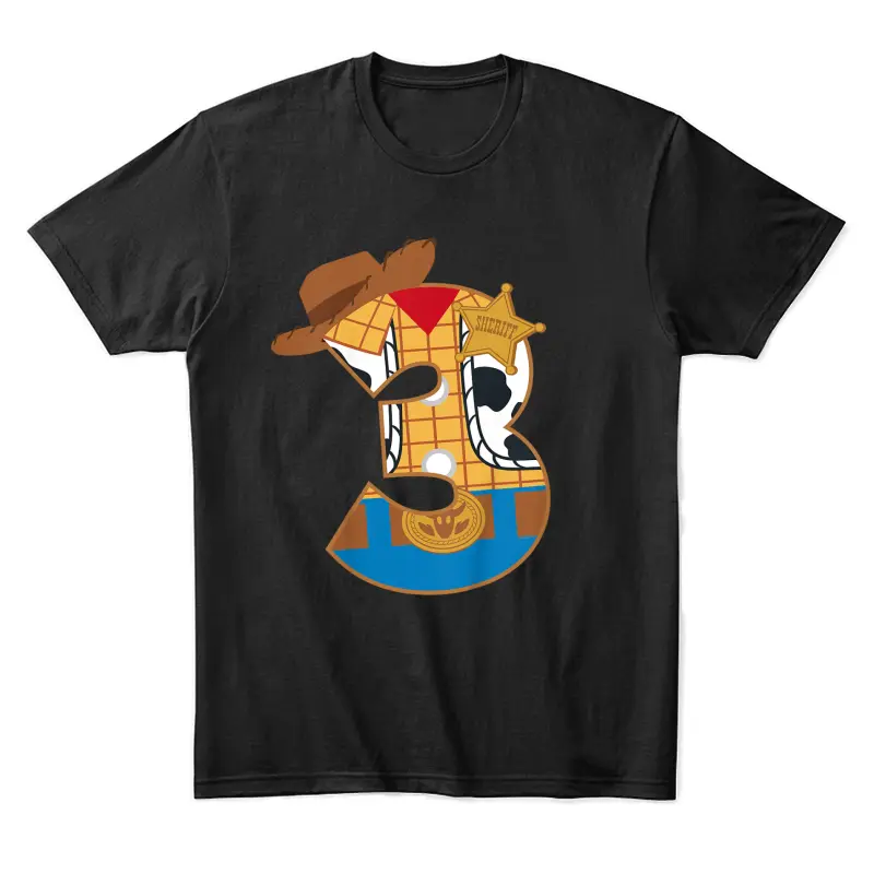 Disney And Pixar’s Toy Story Third Birthday 3 Years Old Unisex Staple T-Shirt