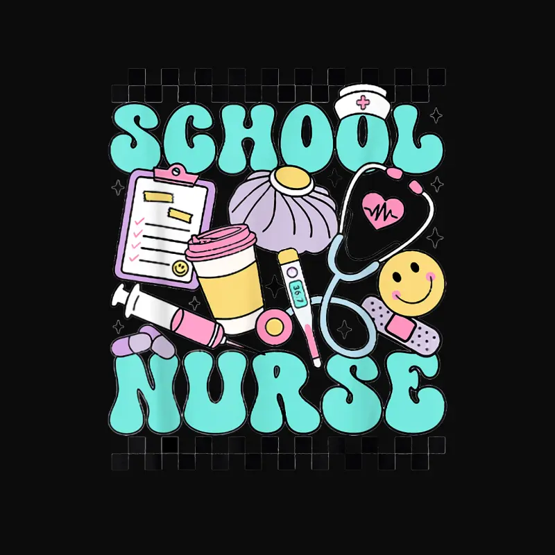 Retro School Nurse Back To School Elementary Nurse Life Unisex Staple T-Shirt