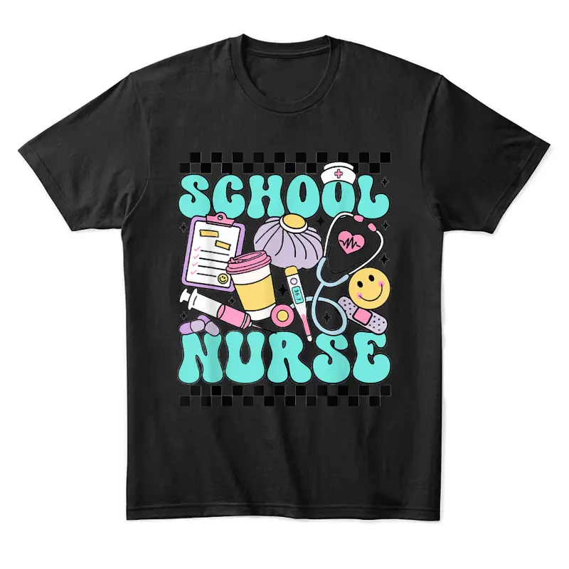 Retro School Nurse Back To School Elementary Nurse Life Unisex Staple T-Shirt