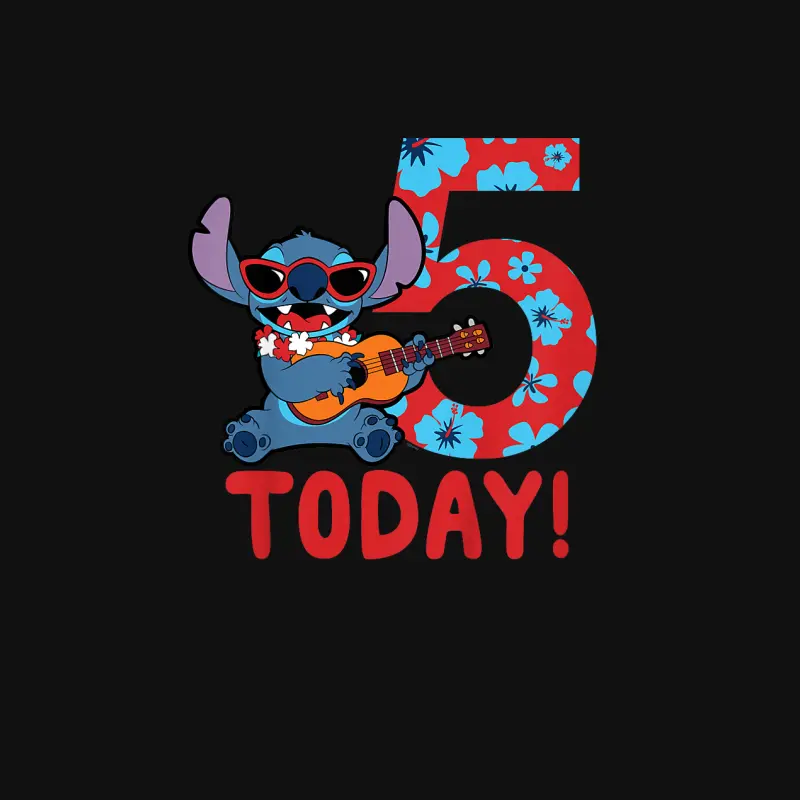 Disney Lilo & Stitch Tropical Birthday 5 Years Old Today Baby Onesie
