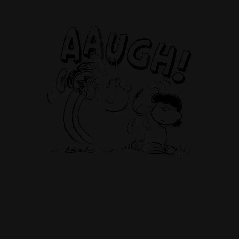 Peanuts - Charlie Brown Lucy Football Kick Aaugh Unisex Long Sleeve T-Shirt