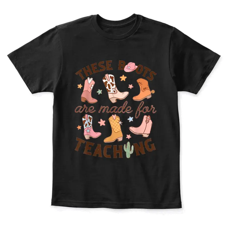 Cowboy Teacher These Boots Are Made For Teaching School Youth Staple T-Shirt