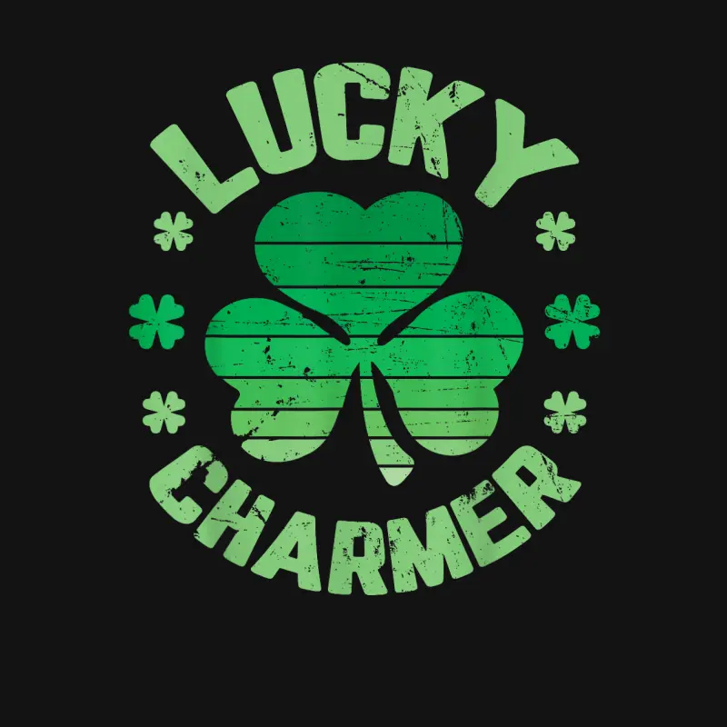 Lucky Charmer Boys Kids Girl Funny St. Patrick's Day Youth Staple T-Shirt