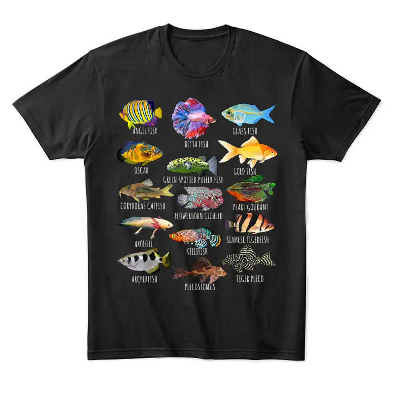 Fishkeeping Fish Species Biology Types Of Aquarium Fish Unisex Staple T-Shirt
