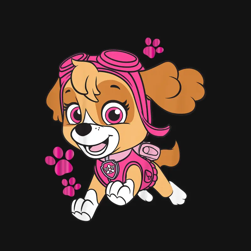 Paw Patrol Skye Leaping Girl's Unisex Long Sleeve T-Shirt