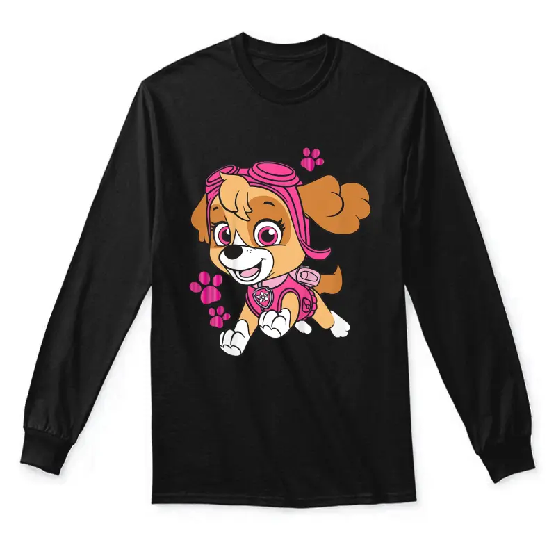 Paw Patrol Skye Leaping Girl's Unisex Long Sleeve T-Shirt