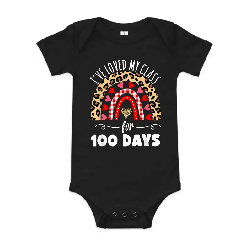 I've Loved My Class For 100 Days Rainbow Valentine Teacher Baby Onesie