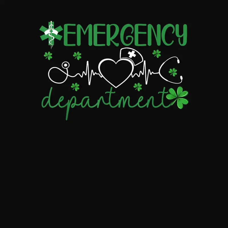 Emergency Department Funny Er Nurse Irish St Patricks Day Unisex Staple T-Shirt