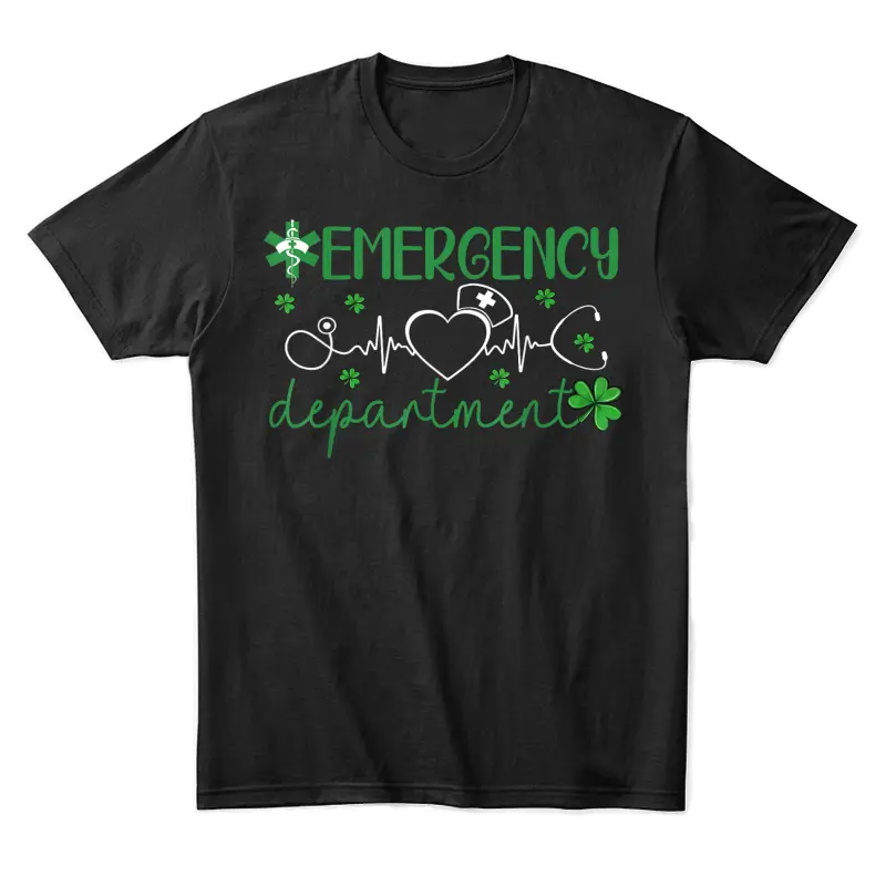 Emergency Department Funny Er Nurse Irish St Patricks Day Unisex Staple T-Shirt