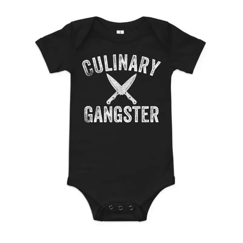 Culinary Gangster Cooking Themed Chefs Cooking Enthusiasts Baby Onesie