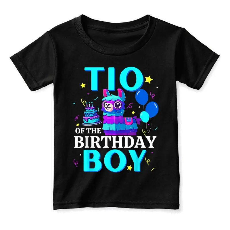 Tio Of The Birthday Boy Llama B-Day Party Matching Family Toddler Staple T-Shirt