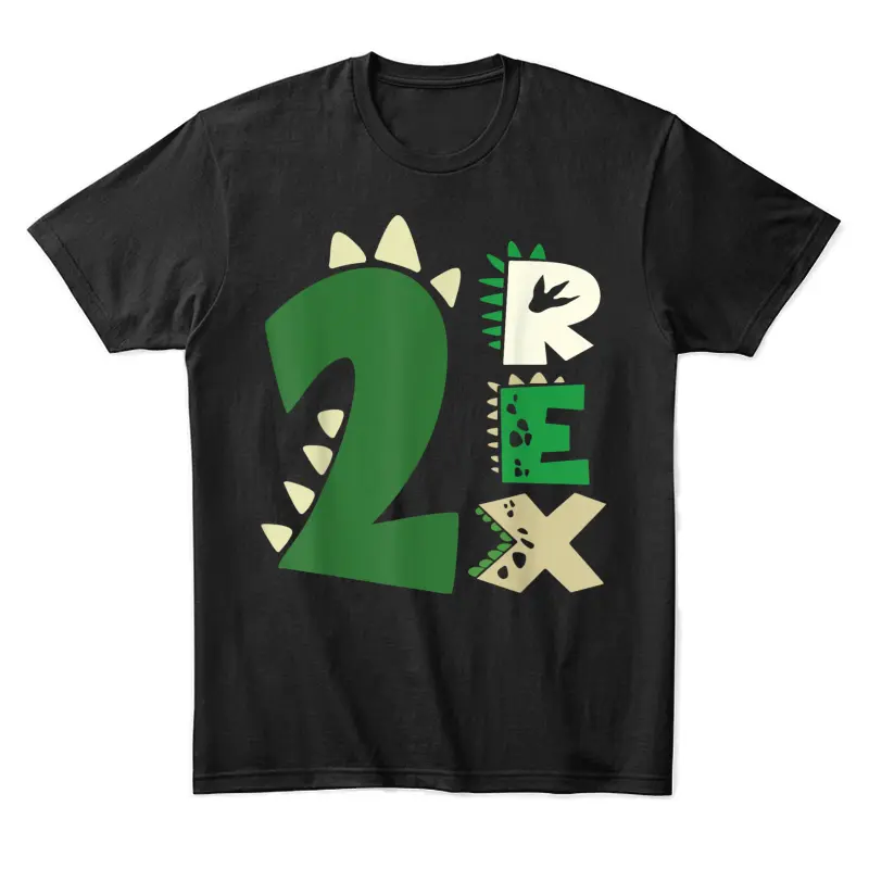 Two Rex Birthday 2Nd Dinosaur Birthday Dino Birthday Boy Unisex Staple T-Shirt