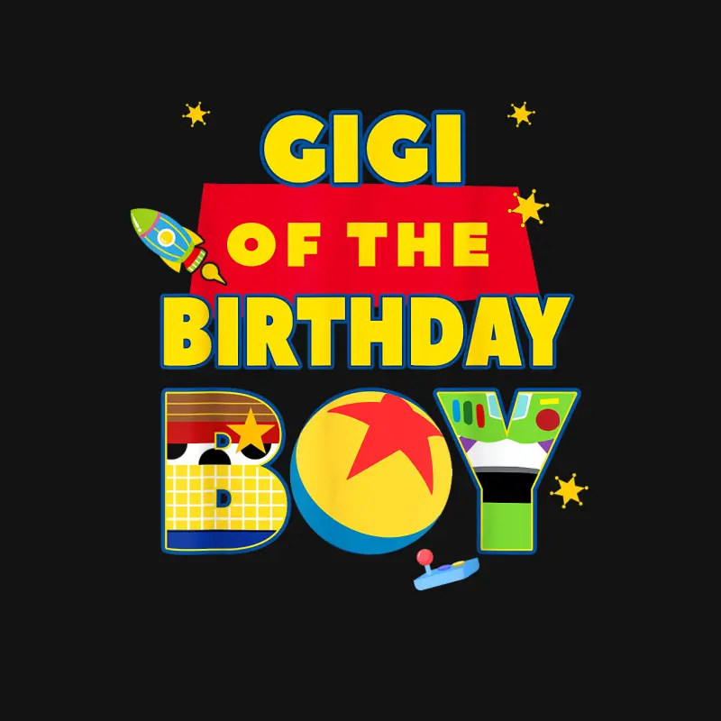 Gigi Of The Birthday Boy Toy Familly Matching Story Bday Unisex Long Sleeve T-Shirt