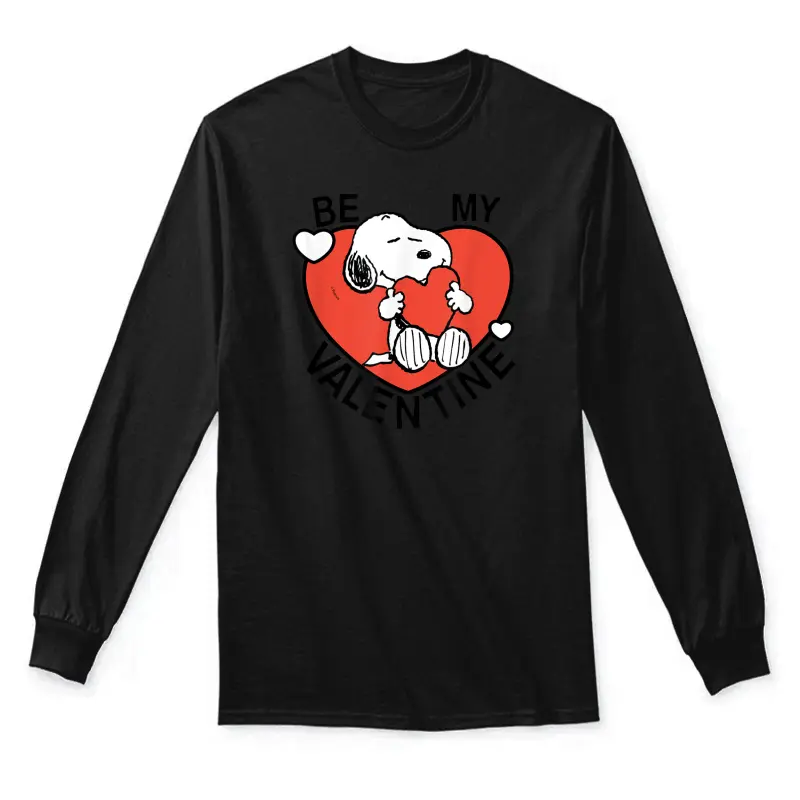 Peanuts Valentine Snoopy Heart Unisex Long Sleeve T-Shirt