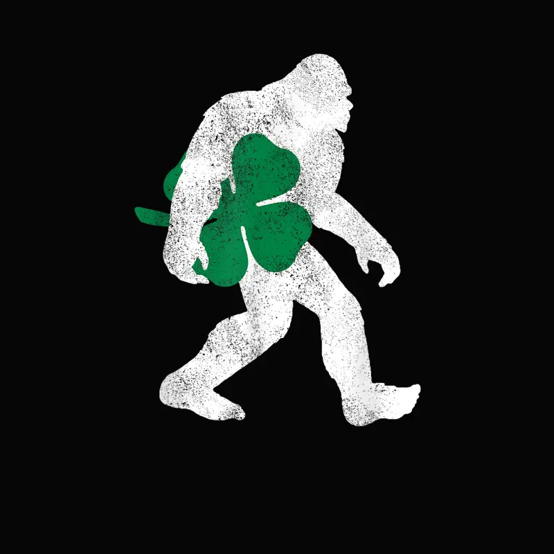 St Patricks Day Bigfoot Shirt - Clover Leaf Irish Sasquatch Toddler Staple T-Shirt